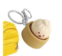 Keychain Charms - Squishy Bun Hand Gadgets, Pocket Size Calming Orbs with Attached Metal Ring, Soft Rebounding Dough Design, Ideal for Attaching To Backpacks For School Or Travel