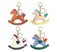 Keychain De Caballo De Cuero De 4 Piezas, Creativo Personalizado, Keybund De Pony Divertido, Elee Adorno Cole De Bolsas, Lindos Accesorios De Llave.