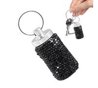 Keychain de soporte impermeable - Dimensiones compactas | Estrés Metal Metal Container | Elegante puerta de medicina medicinal portátil | Píldoras de accesorios de salud de emergencia