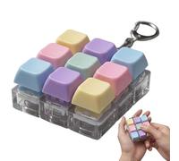 Keychain Fidget Toy - Clicker Keyring Pendant, Portable Stress Relief Fidget Clicker, Durable Anti-Stress Pocket Gadget, Compact Sensory Toy for Men Women Boys Girls Youth Teens