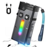 Keychain Flashlight, 1100 Lumen Rechargeable LED Torch, Multi-Mode Waterproof Light for Kids, Adults, Seniors, Travelers, Camping, Hiking, Fishing, Adventure, Emergencies Power Outage Use
