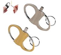 Keychain Lighter, Fire Starter Key Ring, Permanent Match Infinity Kerosene Refillable Lighter, Metal Matchstick Fire Starter, Mini Waterproof Lighters for Outdoor Car and Home (Gold+Silver)