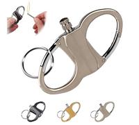 Keychain Lighter, Fire Starter Key Ring, Permanent Match Infinity Kerosene Refillable Lighter, Metal Matchstick Fire Starter, Mini Waterproof Lighters for Outdoor Car and Home (Silver)