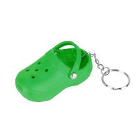 Keychain Mini Cute Silicone Portable Slipper Keychain for Schoolbag Handbag Gift Perfect for Backpack Decorations and Travel Accessories (Grass Green)
