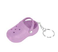 Keychain Mini Cute Silicone Portable Slipper Keychain for Schoolbag Handbag Gift Perfect for Backpack Decorations and Travel Accessories (Violet)