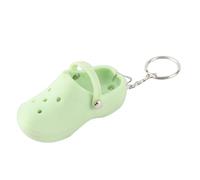 Keychain Mini Cute Silicone Portable Slipper Keychain for Schoolbag Handbag Gift Perfect for Backpack Decorations and Travel Accessories (Tender Green)