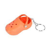 Keychain Mini Cute Silicone Portable Slipper Keychain for Schoolbag Handbag Gift Perfect for Backpack Decorations and Travel Accessories (Orange)