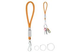 Keychain Paracord - Llavero pesado | Llavero de Paracord para hombres | Cuerda de silbato paracord pesado | Carachute de cuerda de paracaídas con 3 anillos de llave, gancho de cuerda para hombres don
