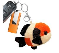 Keychain Plush - 4 Inch PP Cotton Auspicious Good Luck Pendant | Lightweight Stuffed Plush Toy for Adults, Women, Girls, Handbag, Backpack, and Daily Travel