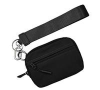 Keychain Pouch Wallet - Compact Zipper Card Holder with Key Ring | Waterproof Nylon Coin Purse, Small Women’s Travel Wallet with Hand Strap for Cash, ID, Credit Cards, Secure Storage, Lightweight