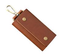 Keychain Wallet, PU Leather Wallet Key Holder, Compact Coin and Card Organizer, Small Storage Pouch with Keyring for Home, School, Office, Belt or Waist Use