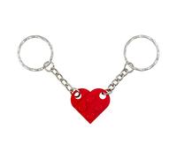 Keychains Couple - Heart Keyring Christmas Gifts - Keyrings for Couples Gift Girlfriend Boyfriend Anniversary (Red), red, One size