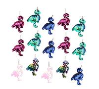 Keychains de animales 10pcs llave carabinera cadena de llaves de llave de flamingo suministros de fiesta hawaianas llaves pendientes lindo llavero llave de metal enchufes de bolsillo de bolsillo