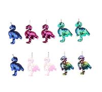Keychains de animales 10pcs llave carabinera cadena de llaves de llave de flamingo suministros de fiesta hawaianas llaves pendientes lindo llavero llave de metal enchufes de bolsillo de bolsillo