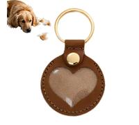 Keychains de colección de cabello de gato - Keychain de colección de cabelo para perros con una combinación de contornos redondos y cardíacos | Lindo cabelo de recuerdo Kering | Memorial Keyring for