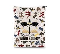 KEYCHIN 4th Wing Dragon Rider - Funda de libro Empyrean Bookish Gifts Should I Get The Wing Leader Book Covers Ya Fantasy Book Lover Gifts (Wing Leader-BS)