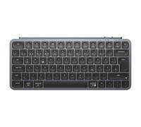 Keychron B1 Pro - Teclado inalámbrico ultrafino, 2,4 GHz/Bluetooth 5.2, 75% DE-ISO, batería de 800 mAh, programación con ZMK, teclado QWERTZ compatible con Mac/Windows/Linux, gris espacial