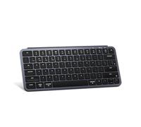 Keychron B1 Pro - Teclado inalámbrico ultraplano con ajuste ZMK, QWERTY US ANSI, 3 modos Bluetooth/2,4 GHz/cable 425 g ligero con 1200 horas de duración de la batería para Mac/Windows - Gris