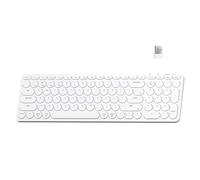 Keychron B4 Pro - Teclado inalámbrico ultrafino, 96% Bluetooth/2.4 GHz/teclado de conexión por cable con teclado numérico, lanzador, compatible con Mac Windows Linux, color blanco marfil