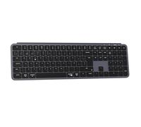 Keychron B6 Pro Teclado Inalámbrico Delgado de Tamaño Completo con Personalización ZMK, Bluetooth/2,4 GHz/con Cable, Ligero, Hasta 1200 Horas de Duración de La Batería, para Mac/Windows- Gris Espacial