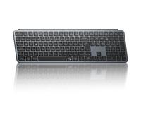 Keychron B6 Pro - Teclado inalámbrico ultrafino, 2,4 GHz/Bluetooth 5.2, 100% DE-ISO, batería de larga duración, programación ZMK, compatible con Mac, Windows y Linux, gris espacial
