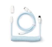 Keychron Cable en espiral para teclado mecánico, color azul claro