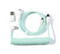 Keychron Coiled Aviator Cable - Cable en espiral para teclado mecánico Mint - Angular