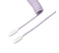 Keychron Coiled Aviator Cable Cable espiral para teclado mecánico, color morado claro