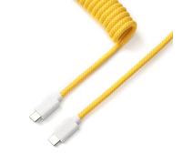 Keychron Coiled Aviator - Cable espiral para teclado mecánico, color amarillo