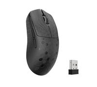 Keychron G5 - Ratón inalámbrico para gaming (fibra de carbono, DPI hasta 30000, 43 g, ultraligero, 2,4 GHz/Bluetooth/USB-C, sensor PAW3950, LED RGB, 8000 Hz, para PC, Mac y portátil), color negro
