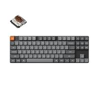 Keychron K1 MAX Ultra-Slim QMK/Via Bluetooth Wireless/USB con Cable Teclado Mecánico Custom, 2.4 GHz Hot Swappable TKL Layout RGB-LED Gaming Teclado con Low-Profile Gateron Brown Switch