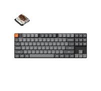 Keychron K1 MAX Ultra-Slim QMK/Via Bluetooth Wireless/USB con Cable Teclado Mecánico Custom, 2.4 GHz Hot Swappable TKL Layout RGB-LED Gaming Teclado con Low-Profile Gateron Brown Switch