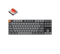 Keychron K1 MAX Ultra-Slim QMK/Via Bluetooth Wireless/USB con Cable Teclado Mecánico Custom, 2.4 GHz Hot Swappable TKL Layout RGB-LED Gaming Teclado con Low-Profile Gateron Red Switch