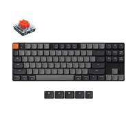 Keychron K1 Version 6 Teclado Mecánico Inalámbrico Personalizado, Bluetooth/USB-C, RGB, Hot-Swap, QMK/Via Macros Programables, PBT Keycaps, para Mac Windows, Gateron 2.0 Red Switch