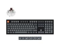 Keychron K10 Max diseño italiano ISO, teclado mecánico inalámbrico, tamaño completo, Bluetooth/2,4 GHz/USB-C, intercambiable en caliente, QMK/VIA, para Windows, MacOS y Linux, Super Brown Switch
