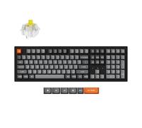 Keychron K10 MAX Teclado Mecánico Inalámbrico Personalizado, 2.4 GHz/Bluetooth/USB-C, RGB, QMK/Via Macros Programables, Hot-Swap, PBT Keycaps, para Mac Windows, Super Banana Switch