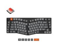 Keychron K15 MAX Teclado Mecánico Inalámbrico Personalizado, 2.4 GHz/Bluetooth/USB-C, LED Blanco, QMK/Via Macros Programables, PBT Keycaps, para Mac Windows, Super Red Switch