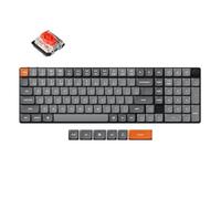 Keychron K17 MAX Teclado Mecánico Inalámbrico Personalizado, 2.4 GHz/Bluetooth/USB-C, RGB, Hot-Swap, QMK/Via Macros Programables, PBT Keycaps, para Mac Windows, Super Red Switch