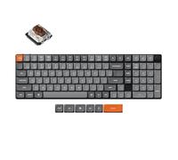 Keychron K17 MAX Teclado Mecánico Inalámbrico Personalizado, 2.4 GHz/Bluetooth/USB-C, RGB, Hot-Swap, QMK/Via Macros Programables, PBT Keycaps, para Mac Windows, Super Brown Switch