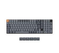 Keychron K17 MaxTeclado Mecánico Inalámbrico Ultrafino con Conexión 2,4GHz/Bluetooth/Cable, Programable con QMK y Launcher, Retroiluminación Blanca, Interruptores Marron para Mac/Windows(ES Layout)
