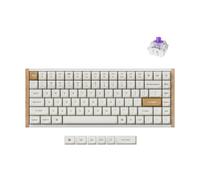 Keychron K2 HE - Teclado inalámbrico personalizado con efecto Hall, interruptor magnético de doble riel Gateron, 2.4 GHz QMK Bluetooth 5.2 RGB compatible con Mac Windows Linux (aluminio + madera)