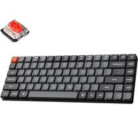 Keychron K3 MAX QMK/Via Teclado Mecánico inalámbrico, 75% Diseño programable, LED Blanco, Gateron Red Switch, Marco de Aluminio Bluetooth/USB-C Teclado Gaming con Cable para Mac Windows Linux