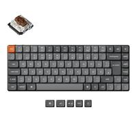 Keychron K3 MAX QMK/Via Teclado Mecánico inalámbrico, 75% Diseño programable, RGB LED, Gateron Brown Switch Hot-Swap, Marco de Aluminio Bluetooth/USB-C Teclado Gaming con Cable para Mac Windows Linux