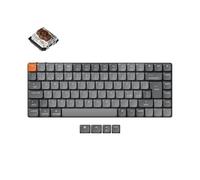 Keychron K3 Max - Teclado mecánico de perfil bajo 75% QWERTY italiano, teclas PBT de doble disparo, switch Gateron Brown hot-swap, inalámbrico 2.4 GHz/Bluetooth 5.1, retroiluminación RGB, QMK/VIA