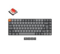 Keychron K3 Max - Teclado mecánico de perfil bajo 75% QWERTY italiano, teclas PBT de doble disparo, switch Gateron Red hot-swap, inalámbrico 2.4 GHz/Bluetooth 5.1, retroiluminación RGB, QMK/VIA