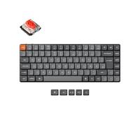 Keychron K3 Max Teclado mecánico inalámbrico ultrafino, intercambiable en caliente 2,4 GHz/Bluetooth/Wired 3 modos DE-ISO disposición programable RGB retroiluminado rojo teclado para juegos Mac
