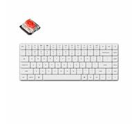 Keychron K3 Pro QMK/Via Teclado Mecánico Inalámbrico Blanco, Layout 75% ANSI/US, Bluetooth/USB-C, RGB LED, Gateron Low-Profile Red Hot-Swappable, PBT Tapas de Teclas para Windows Mac