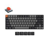 Keychron K3 Versión 3 Teclado mecánico inalámbrico, Bluetooth/USB-C, LED Blanco, macros programables QMK/Via, ABS keycaps, para Mac/Windows, Low Profile 2.0 Red Switch