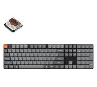 Keychron K5 MAX Teclado Mecánico Inalámbrico Ultrafino, QMK/Via programable, 3 Modos Bluetooth/2,4 GHz/Cable con LED RGB, Low Profile Gateron Brown Switch, Teclas PBT