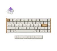 Keychron K6 HE Rapid Trigger Wireless Custom Teclado Mecánico con Efecto Hall Gateron Interruptor Magnético de Doble Riel, 2,4 GHz QMK Bluetooth 5.2 RGB Compatible con Mac Windows Linux, Blanco